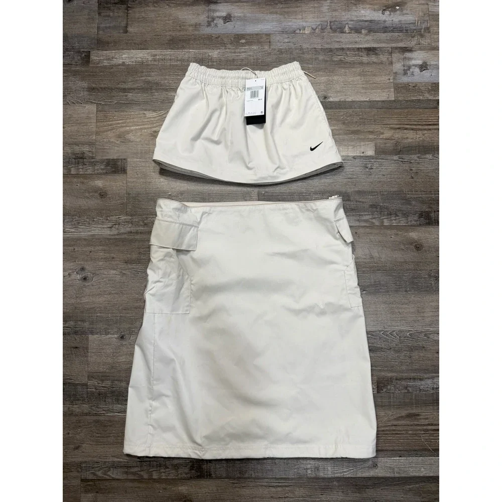 Nike Sportswear Essential Women's Mid-Rise Woven Cargo Convertible Midi Skirt XS